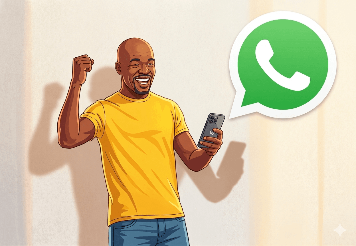 Topping up on WhatsApp from your phone